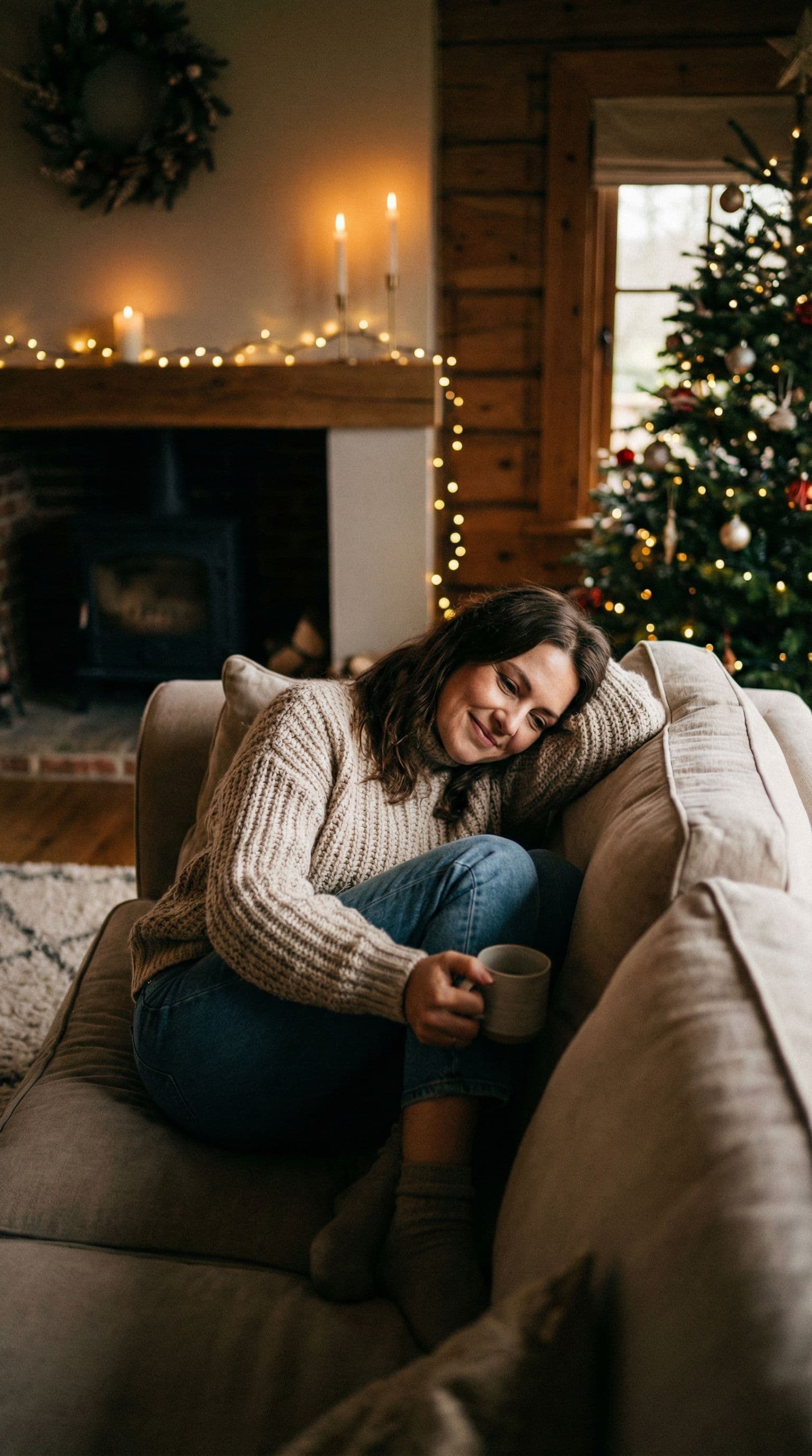 Cozy Indoor New Year Portrait